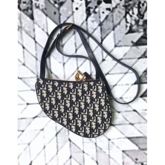 Replica Christian Dior Oblique Saddle Belt Bag Black Fake Christian Dior Oblique Saddle Belt Bag Black Replica