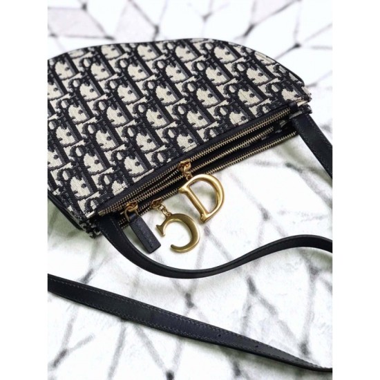 Replica Christian Dior Oblique Saddle Belt Bag Black Fake Christian Dior Oblique Saddle Belt Bag Black Replica