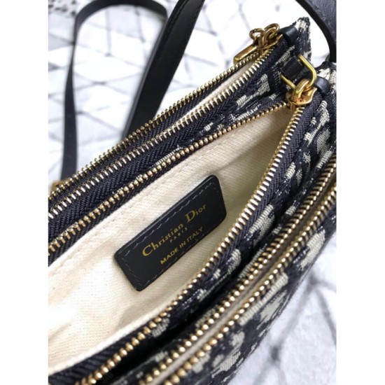 Replica Christian Dior Oblique Saddle Belt Bag Black Fake Christian Dior Oblique Saddle Belt Bag Black Replica