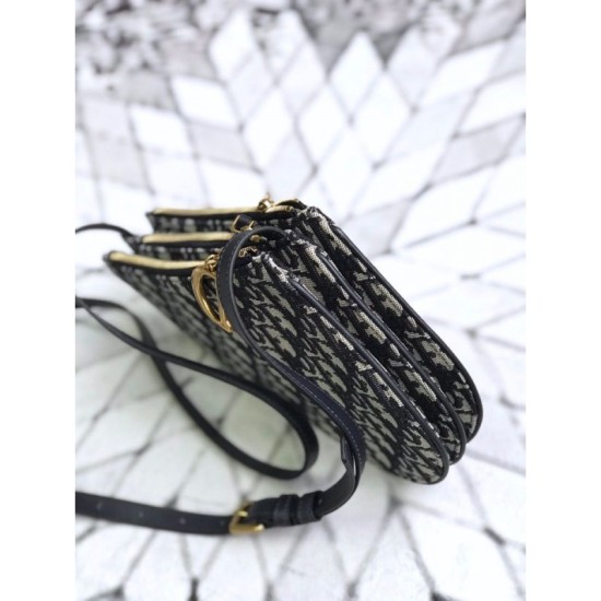 Replica Christian Dior Oblique Saddle Belt Bag Black Fake Christian Dior Oblique Saddle Belt Bag Black Replica