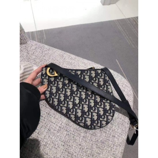 Replica Christian Dior Oblique Saddle Belt Bag Black Fake Christian Dior Oblique Saddle Belt Bag Black Replica