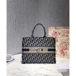 Replica Christian Dior Small Book Tote Bag Dark Blue