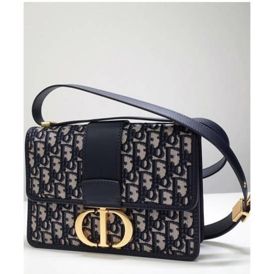 Fake Christian Dior 30 Montaigne Flap Bag Dark Blue Replica Fake Christian Dior 30 Montaigne Flap Bag Dark Blue Replica