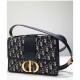 Fake Christian Dior 30 Montaigne Flap Bag Dark Blue Replica Fake Christian Dior 30 Montaigne Flap Bag Dark Blue Replica