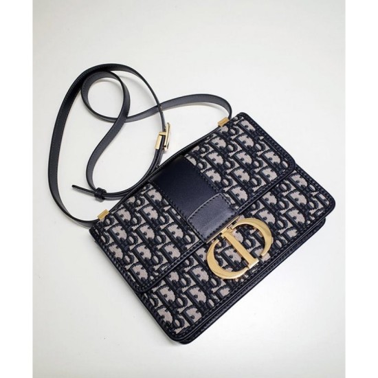 Fake Christian Dior 30 Montaigne Flap Bag Dark Blue Replica Fake Christian Dior 30 Montaigne Flap Bag Dark Blue Replica