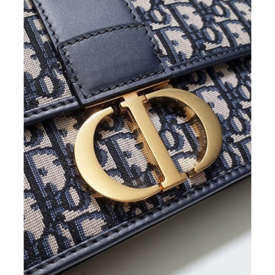 Fake Christian Dior 30 Montaigne Flap Bag Dark Blue Replica Fake Christian Dior 30 Montaigne Flap Bag Dark Blue Replica