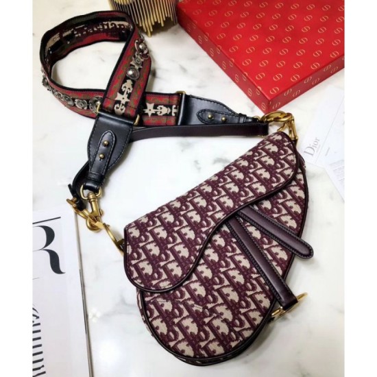 Fake Christian Dior Saddle Bag M0446 Red Replica