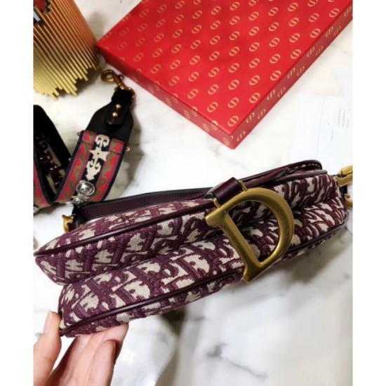 Fake Christian Dior Saddle Bag M0446 Red Replica