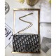 Fake Christian Dior Saddle long wallet with flap S5614 Dark Blue Replica Replica Christian Dior Saddle long wallet with flap S5614 Dark Blue