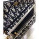 Fake Christian Dior Saddle long wallet with flap S5614 Dark Blue Replica Replica Christian Dior Saddle long wallet with flap S5614 Dark Blue