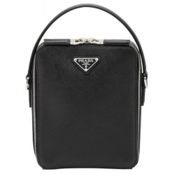 Replica Prada Brique Saffiano leather bag 2VH066 Black
