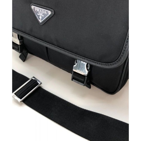 Replica Prada Nylon shoulder bag 2VD769 Black Fake Prada Nylon shoulder bag 2VD769 Black Replica