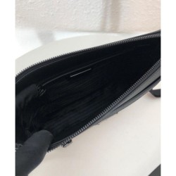 Fake Prada Saffiano leather shoulder bag 2VH062 Black Replica