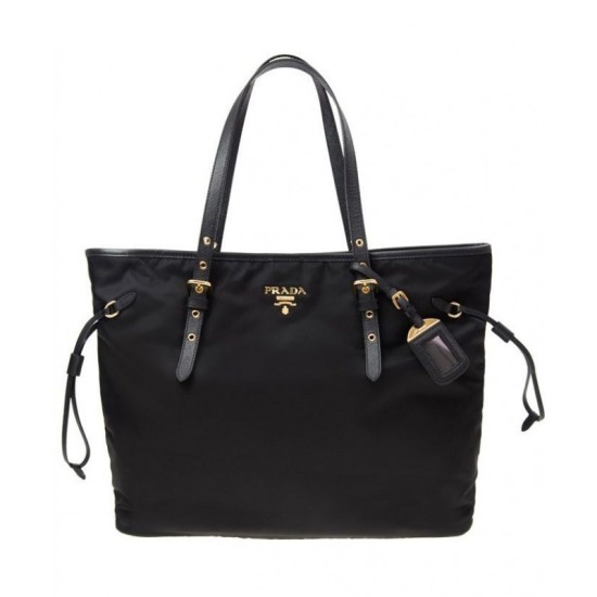 Fake Prada Tessuto Saffiano Tote Bag BR4997 Black Replica Replica Prada Tessuto Saffiano Tote Bag BR4997 Black
