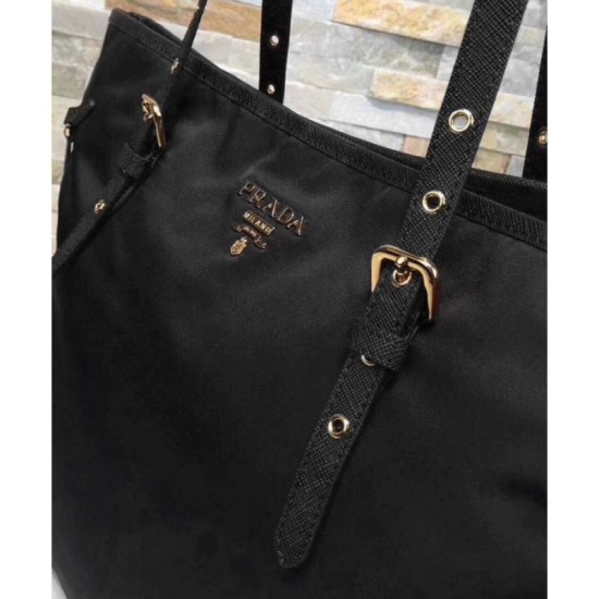 Fake Prada Tessuto Saffiano Tote Bag BR4997 Black Replica Replica Prada Tessuto Saffiano Tote Bag BR4997 Black