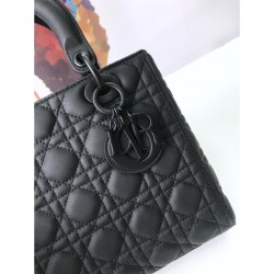 Fake Christian Dior Lady Dior Ultra-Matte Bag Black Replica