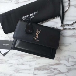 Fake YSLSaint Laurent Medium Sunset Bag Black Replica
