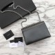 Replica YSL Saint Laurent Sunset Diamond Cowhide Bag Black Fake YSL Saint Laurent Sunset Diamond Cowhide Bag Black Replica