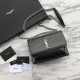 Replica YSL Saint Laurent Sunset Diamond Cowhide Bag Black Fake YSL Saint Laurent Sunset Diamond Cowhide Bag Black Replica
