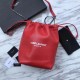 Replica YSL Saint Laurent Bucket Teddy Drawstring Bag Red