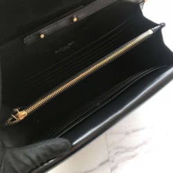 Fake YSL Saint Laurent Cassandra Bag With Monogram Slider Black Replica