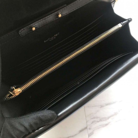 Replica YSL Saint Laurent Cassandra Bag With Monogram Slider Black Fake YSL Saint Laurent Cassandra Bag With Monogram Slider Black Replica
