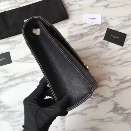 Replica YSL Saint Laurent Envelope Large Bag Grain Poudre Embossed Leather Gold Hardware Fake YSL Saint Laurent Envelope Large Bag Grain Poudre Embossed Leather Gold Hardware Replica