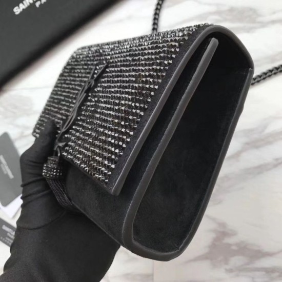 Replica YSL Saint Laurent Small Monogram Kate Diamond Bag Black Replica YSL Saint Laurent Small Monogram Kate Diamond Bag Black