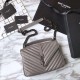 Fake YSL Saint Laurent Medium Monogram Kate Chain Shoulder Bag Light Gray Replica Fake YSL Saint Laurent Medium Monogram Kate Chain Shoulder Bag Light Gray Replica
