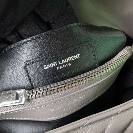 Fake YSL Saint Laurent Medium Monogram Kate Chain Shoulder Bag Light Gray Replica Fake YSL Saint Laurent Medium Monogram Kate Chain Shoulder Bag Light Gray Replica