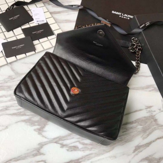 Replica YSL Saint Laurent Medium Monogram Kate Chain Shoulder Bag Black Replica YSL Saint Laurent Medium Monogram Kate Chain Shoulder Bag Black