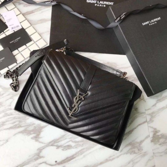 Replica YSL Saint Laurent Medium Monogram Kate Chain Shoulder Bag Black Replica YSL Saint Laurent Medium Monogram Kate Chain Shoulder Bag Black