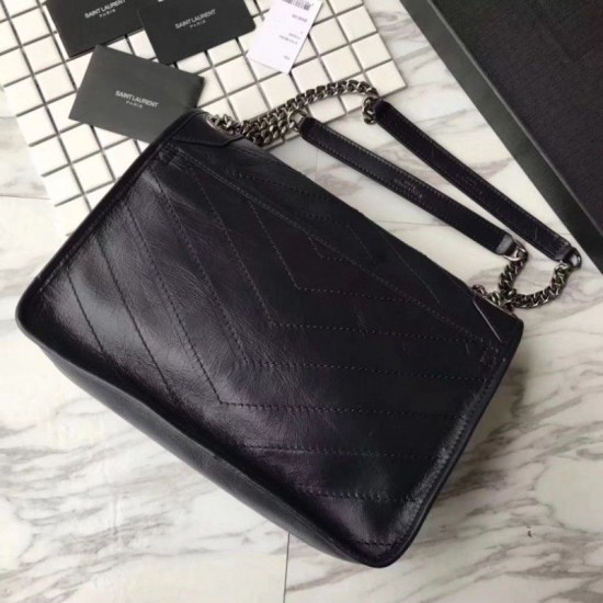 Fake YSL Saint Laurent Medium Niki Chain Bag Black Replica Replica YSL Saint Laurent Medium Niki Chain Bag Black