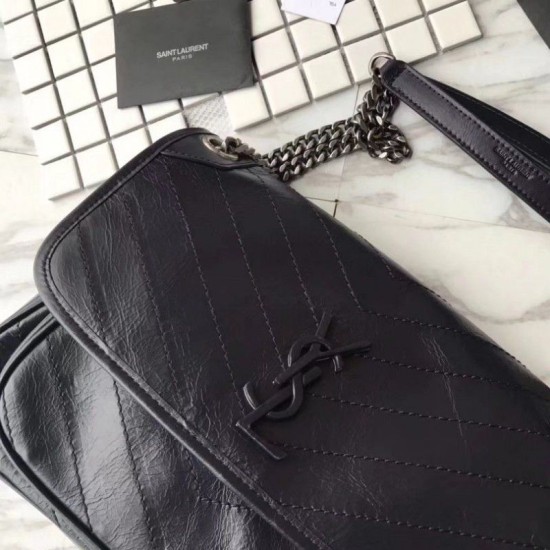 Fake YSL Saint Laurent Medium Niki Chain Bag Black Replica Replica YSL Saint Laurent Medium Niki Chain Bag Black