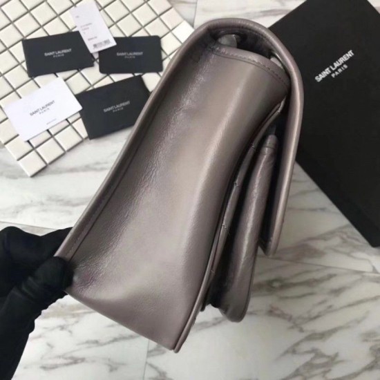 Fake YSL Saint Laurent Medium Niki Chain Bag Grey Replica Fake YSL Saint Laurent Medium Niki Chain Bag Grey Replica