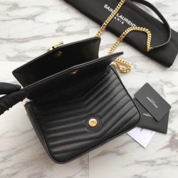 Fake YSLSaint Laurent Sulpice Matelasse Bag Black Replica