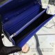 Replica Saint Laurent Blue Grained Matelasse Leather Chain Wallet Y221220