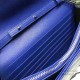 Replica Saint Laurent Blue Grained Matelasse Leather Chain Wallet Y221220