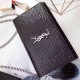 Replica Saint Laurent Chain Wallet in Black Crocodile Embossed Leather 377829