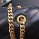 Fake Saint Laurent Classic Large Monogram Shoulder Bag in Black Grained Matelasse 396910 Replica