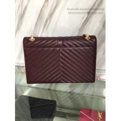 Replica Saint Laurent Monogram Large Grained Chain Shoulder Bag Burgundy Y230310 Replica Saint Laurent Monogram Large Grained Chain Shoulder Bag Burgundy Y230310