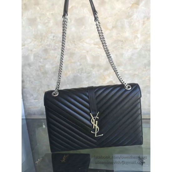 Replica Saint Laurent Monogram Large Kate Chain Shoulder Bag Black Y231220 Fake Saint Laurent Monogram Large Kate Chain Shoulder Bag Black Y231220 Replica