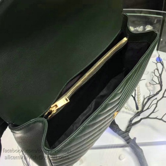 Fake Saint Laurent Top Handle Bag in Green Matelasse Leather 392738 Replica Replica Saint Laurent Top Handle Bag in Green Matelasse Leather 392738
