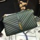 Fake Saint Laurent Top Handle Bag in Green Matelasse Leather 392738 Replica Replica Saint Laurent Top Handle Bag in Green Matelasse Leather 392738