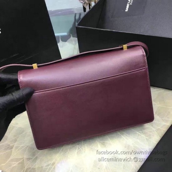 Replica YSL Saint Laurent Dylan Burgundy Calfskin Cross-body Bag 377827 Fake YSL Saint Laurent Dylan Burgundy Calfskin Cross-body Bag 377827 Replica
