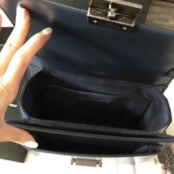 Fake YSL Saint Laurent Medium Bellechasse Bag in Blue Leather 482051 Replica