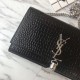 Fake YSL Saint Laurent Medium Kate Monogram Tassel Croco Leather Shoulder Bag Black Silver Replica Replica YSL Saint Laurent Medium Kate Monogram Tassel Croco Leather Shoulder Bag Black Silver