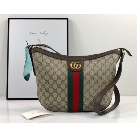 Fake Gucci Ophidia GG Small Shoulder Bag 598125 Brown Replica