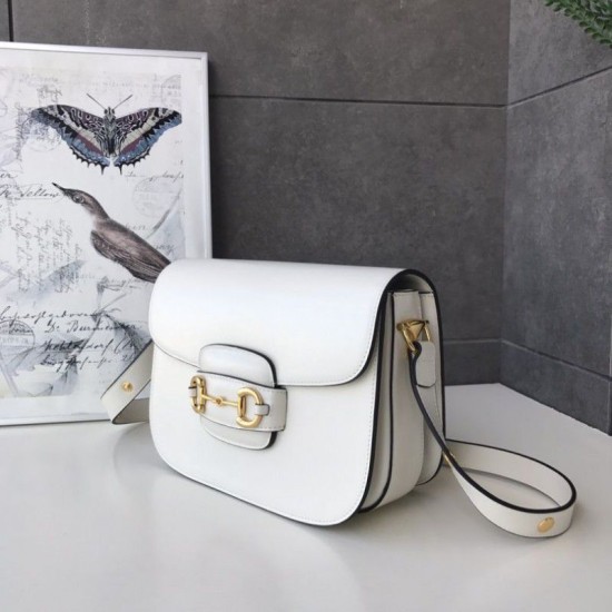 Replica Gucci 1955 Horsebit Small Shoulder Bag 602204 White Replica Gucci 1955 Horsebit Small Shoulder Bag 602204 White