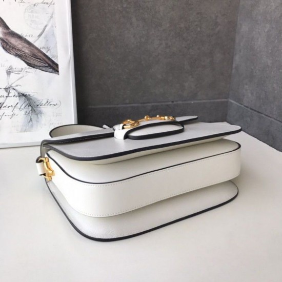 Replica Gucci 1955 Horsebit Small Shoulder Bag 602204 White Replica Gucci 1955 Horsebit Small Shoulder Bag 602204 White